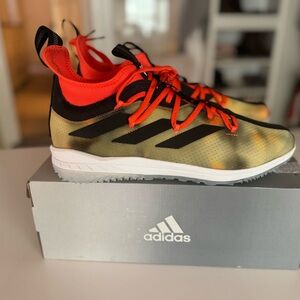 Adidas Gold and Orange Athletic Shoes